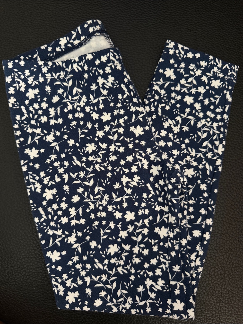 Old Navy Navy and White Floral Kids Leggings
